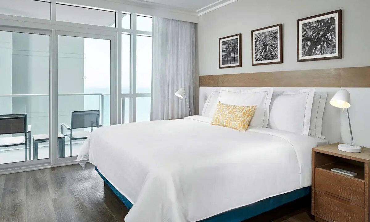 Downtown Myrtle Beach Hotel | Modern Suite with Balcony & Stunning Panoramic Views of the Atlantic Ocean