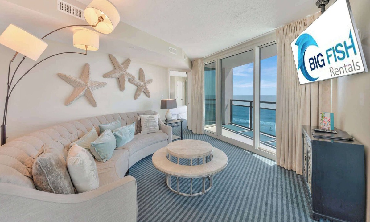 Downtown Myrtle Beach Condo | New Corner Suite, Direct Ocean & City Views,Glass!