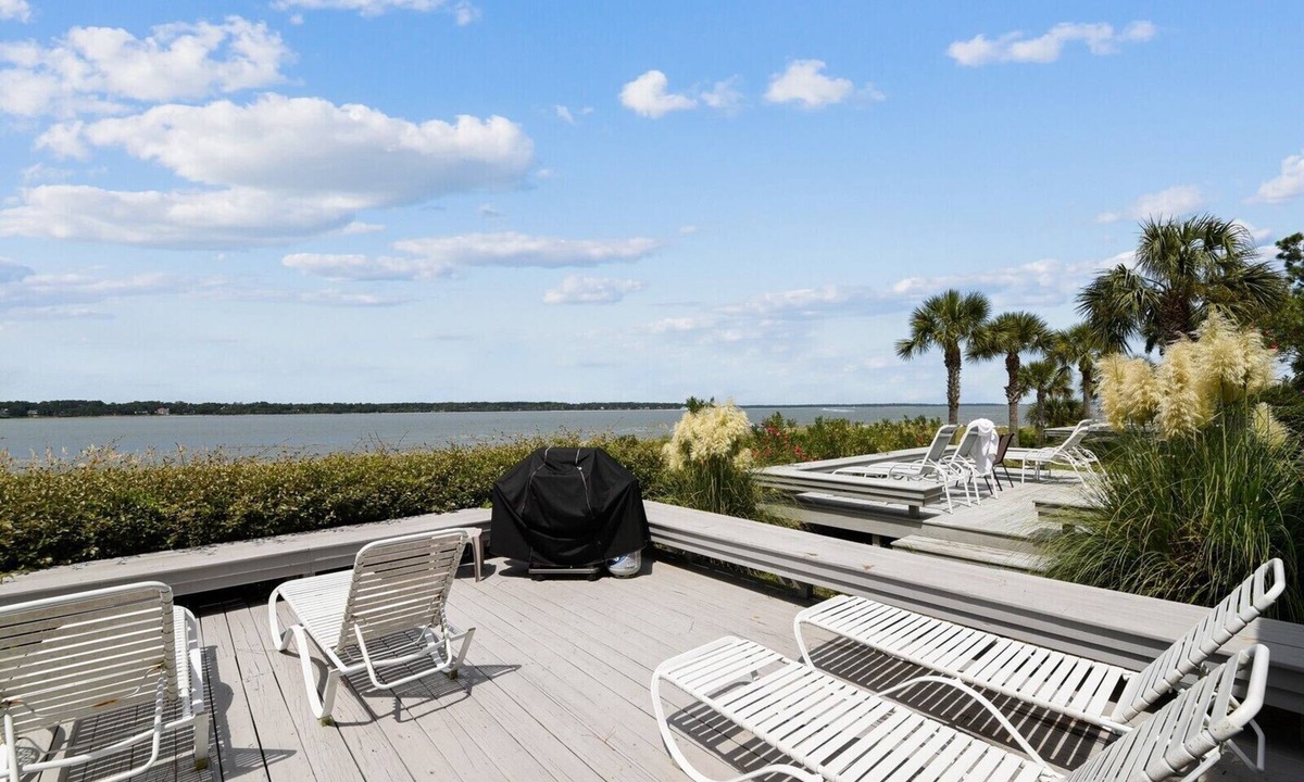 South Beach Villa | Private Deck Overlooking Calibogue Sound
