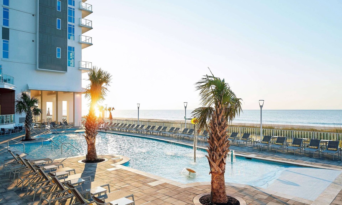 Downtown Myrtle Beach Hotel | Stylish Modern 2-Room Oceanfront Suite with Balcony & Stunning Sea Views