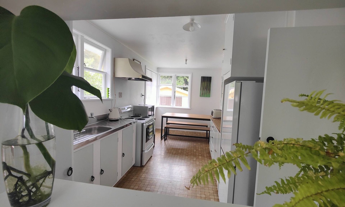 Lower Hutt House | Three bedroom home with bunks and sofa bed options.nBush-line outlook.