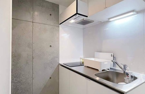 Hiroshima City Centre Apartment | b hotel Neko Yard | Sleek Loft Studio with Kitchen
