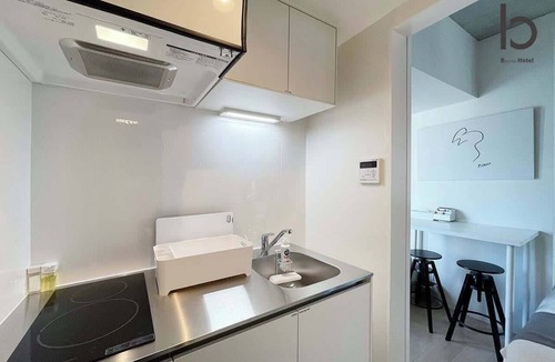 Hiroshima City Centre Apartment | b hotel Neko Yard | Sleek & Bright Urban Studio