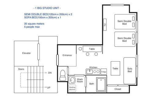 Kita Apartment | NM42 Liz Osaka Castle BIG1K Near Osaka Castle 35㎡