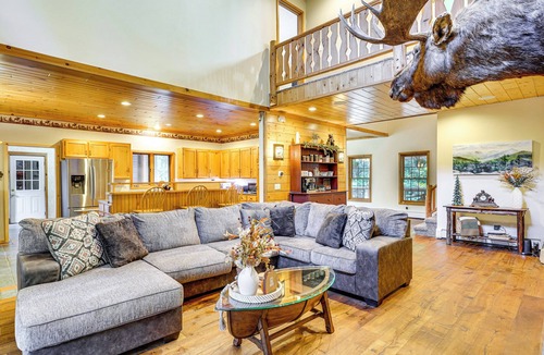 Town of Webb House | Private Deck & Fire Pit: Adirondack Family Home