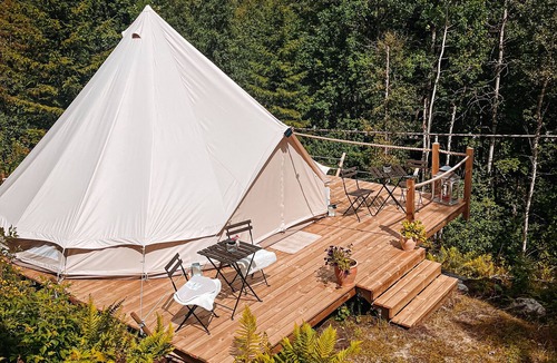 Koppom RV Rental | Private glamping with spa, sauna & nature – accommodation for up to 10 guests
