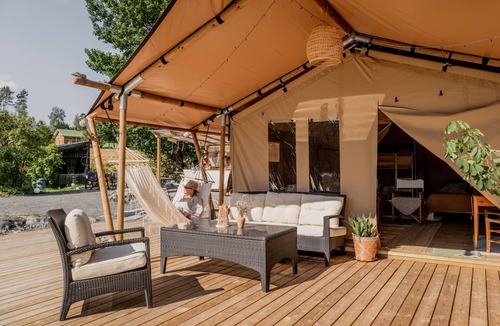 Koppom RV Rental | Private glamping with spa, sauna & nature – accommodation for up to 10 guests