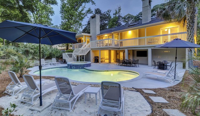 3rd Row Ocean - Beautiful Five Bedroom Palmetto Dunes Home w/a Private Pool!