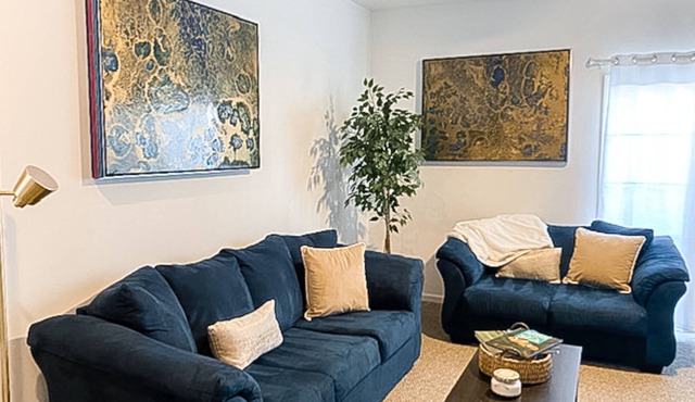 Comfortable condo with pool & hot tub access, balcony, W/D, & central AC