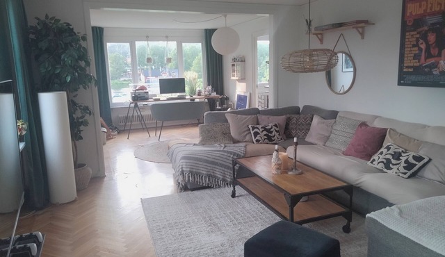 Cozy accommodation 600 meters from the center of Halmstad. View towards the water.