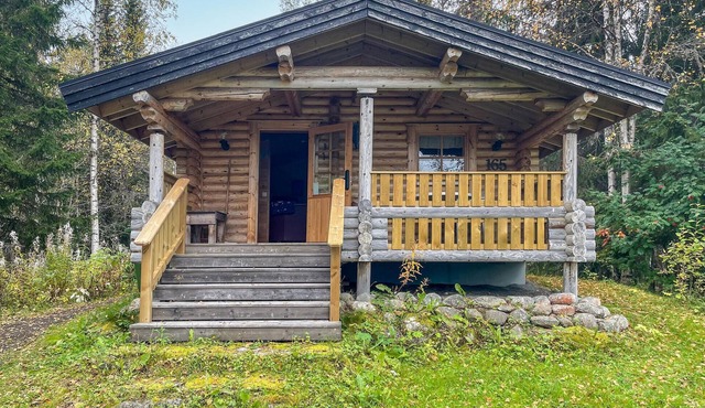 Cozy, small half-timbered house on a small hill overlooking Lake Gysen.