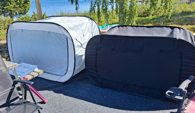 Glamping on sundeck seaside