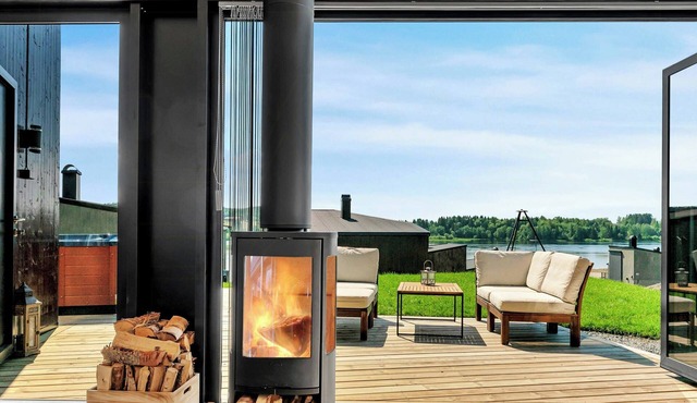 Modern comforts and river views at Oppaker