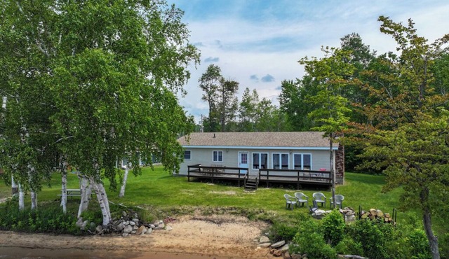 Rustic, Cozy Lakefront Cabin with Private Beach on Upper Chateaugay Lake.
