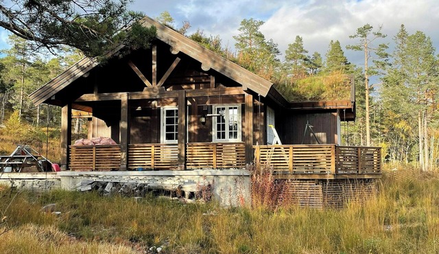 Traditional log cabin near Treungen