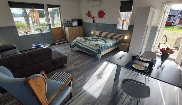 Vacation home directly on the Lagan near Markaryd