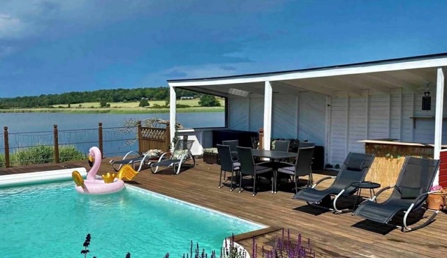 Waterfront Home with Pool, Guest House & Private Dock