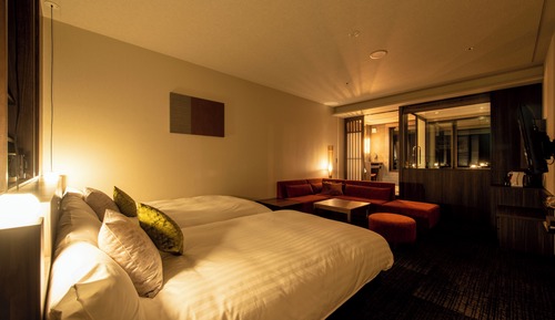 Executive Twin Room with Cypress Onsen View Bath - Non-Smoking